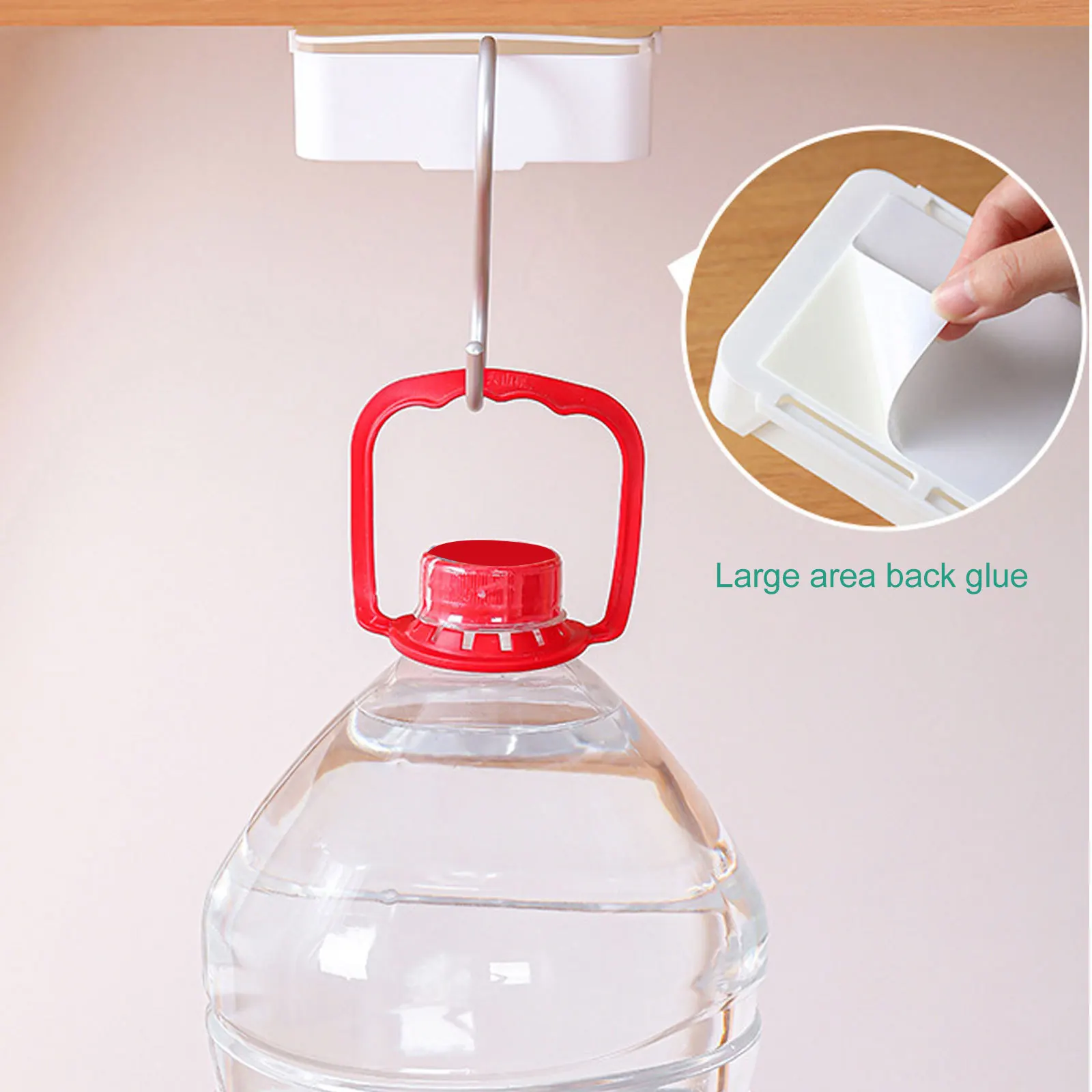 

2Pcs Sticky Under Desk Storage Case Multi-Purpose Hidden Design ABS Material for Kitchen Bathroom Study Under Desk Drawer