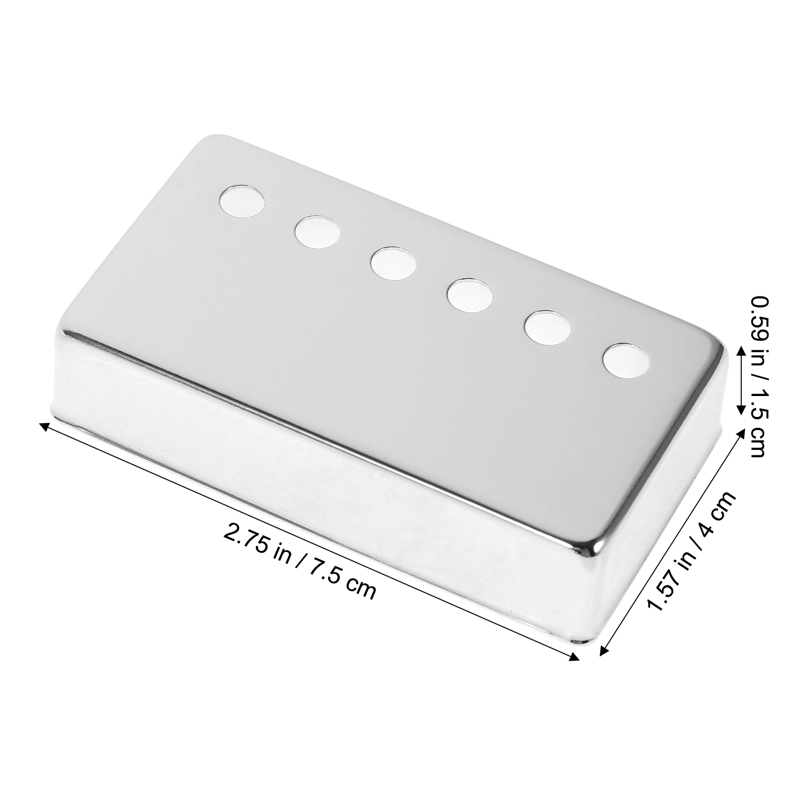 

2pcs Electric Guitar Pickup Covers Humbucker Replacement 52mm Bridge 50mm Neck Compatible Metal Silver Guitar Components