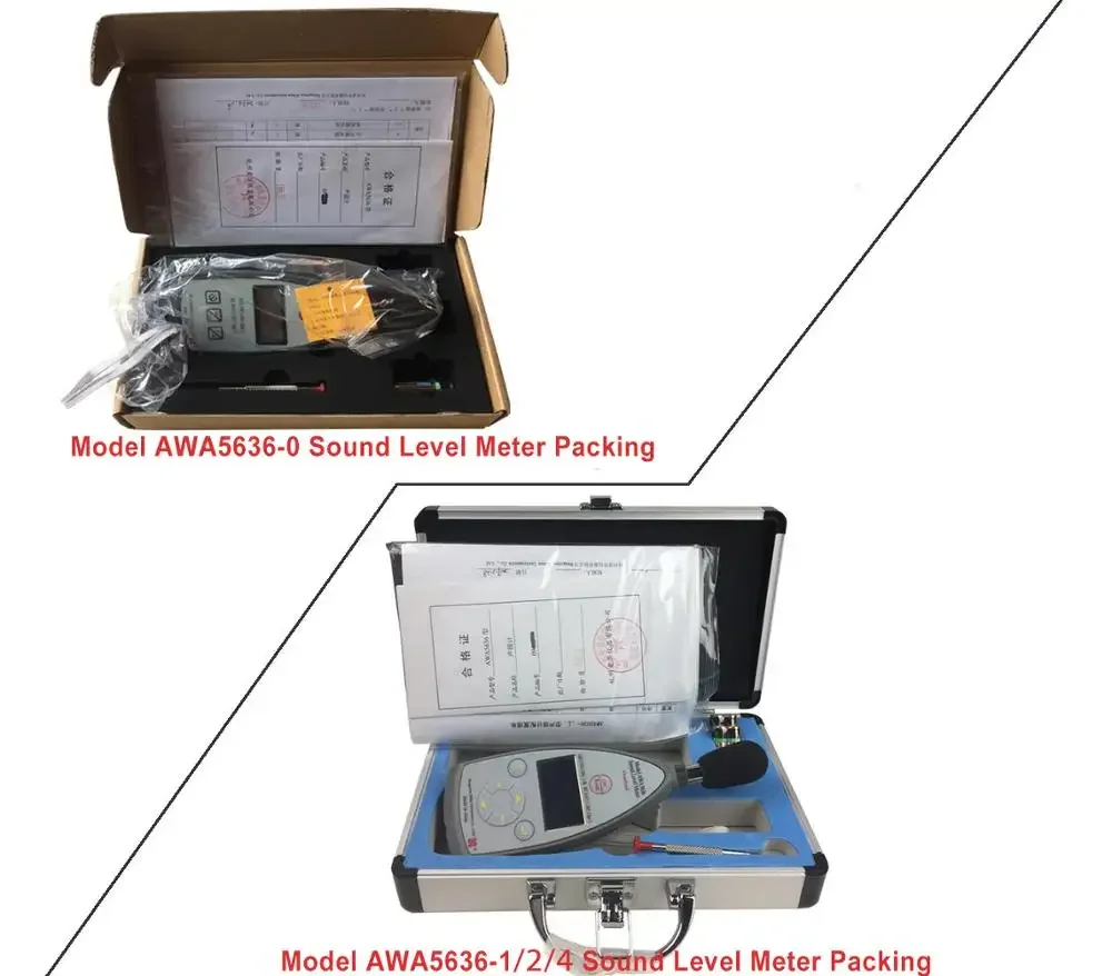 30-130 dBA Digital Audio Noise sound level meter AWA5636-1 Class 2 Decibel meter MAX Data Hold Fast and Slow Selection