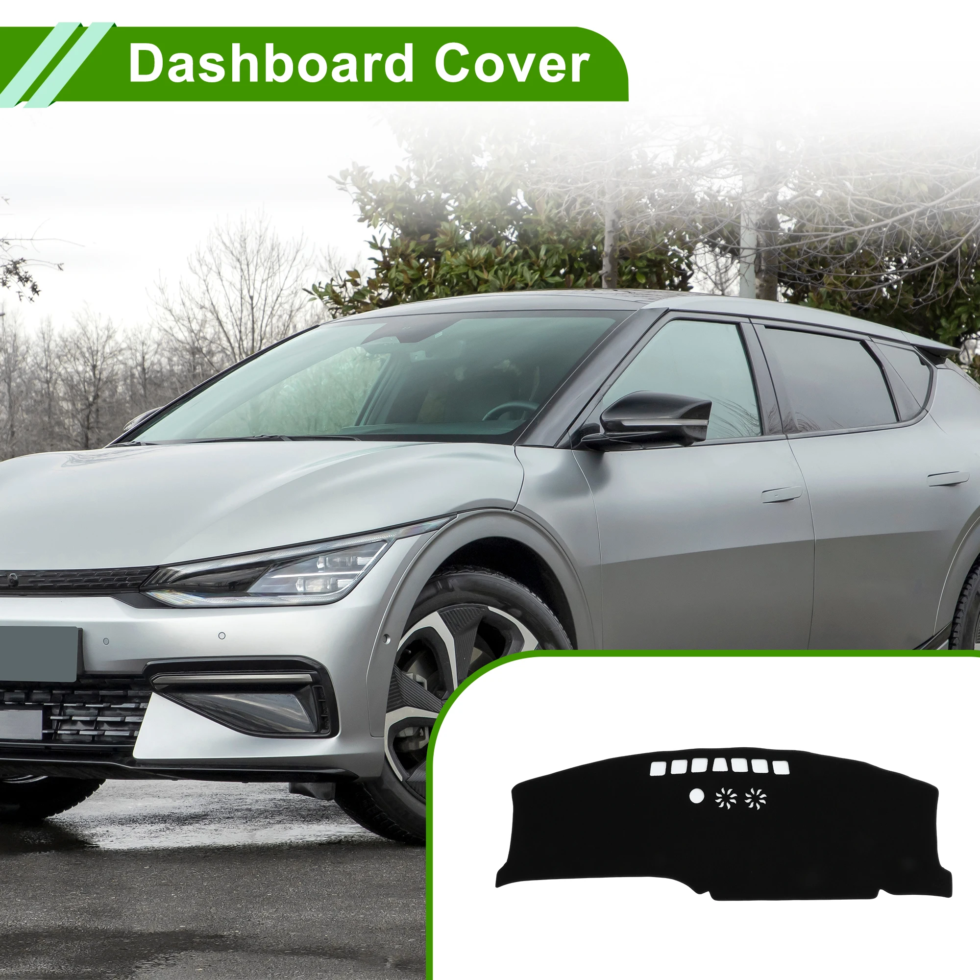 

Накладка на приборную панель UXCELL для Kia EV3 GT Line 2024-2025 без HUD, полиэстер, черная, 1 шт.