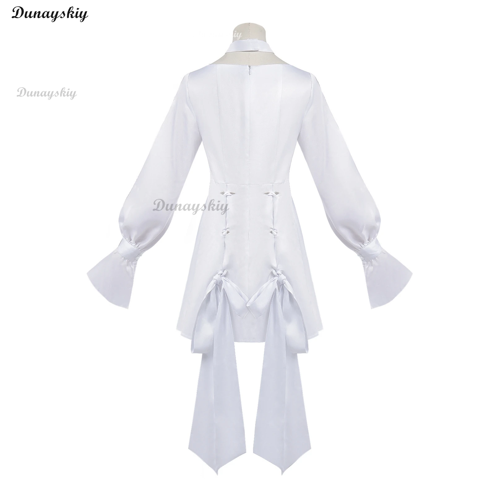 Gioco Anime FF14 Ryne Lolita Minfilia Costume Cosplay Bianco Carino Abito in pizzo Parrucca Capelli lunghi lisci Festa di Natale personalizzata