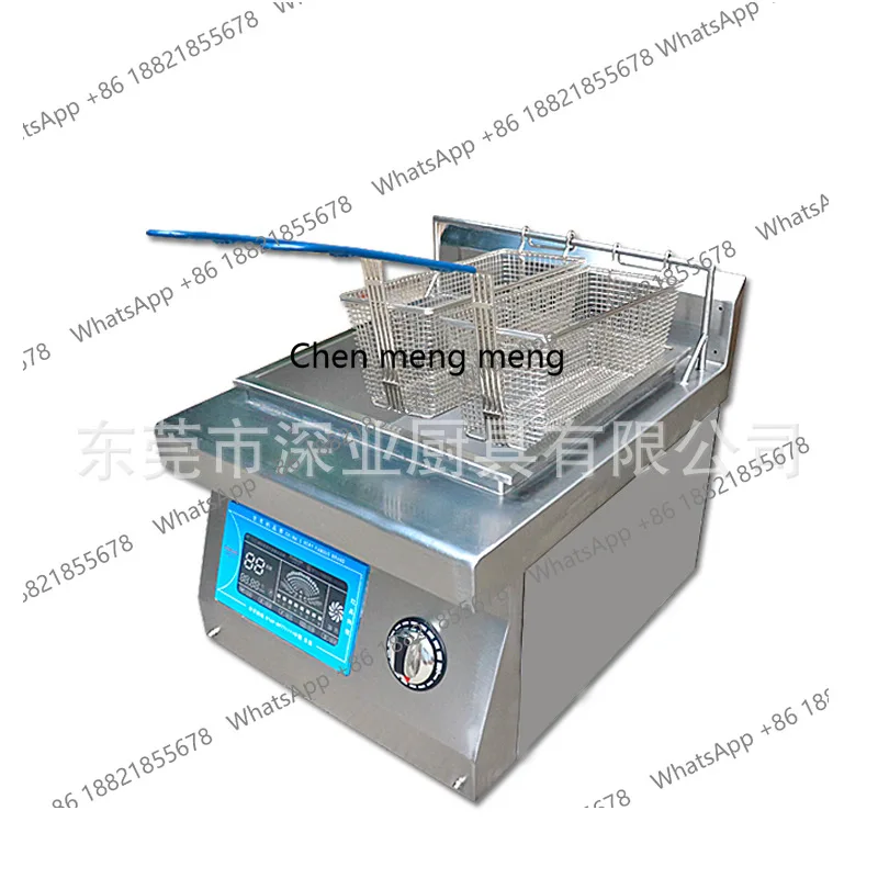 

Electromagnetic desktop fryer, desktop single-cylinder fried chicken chops casual snack equipment