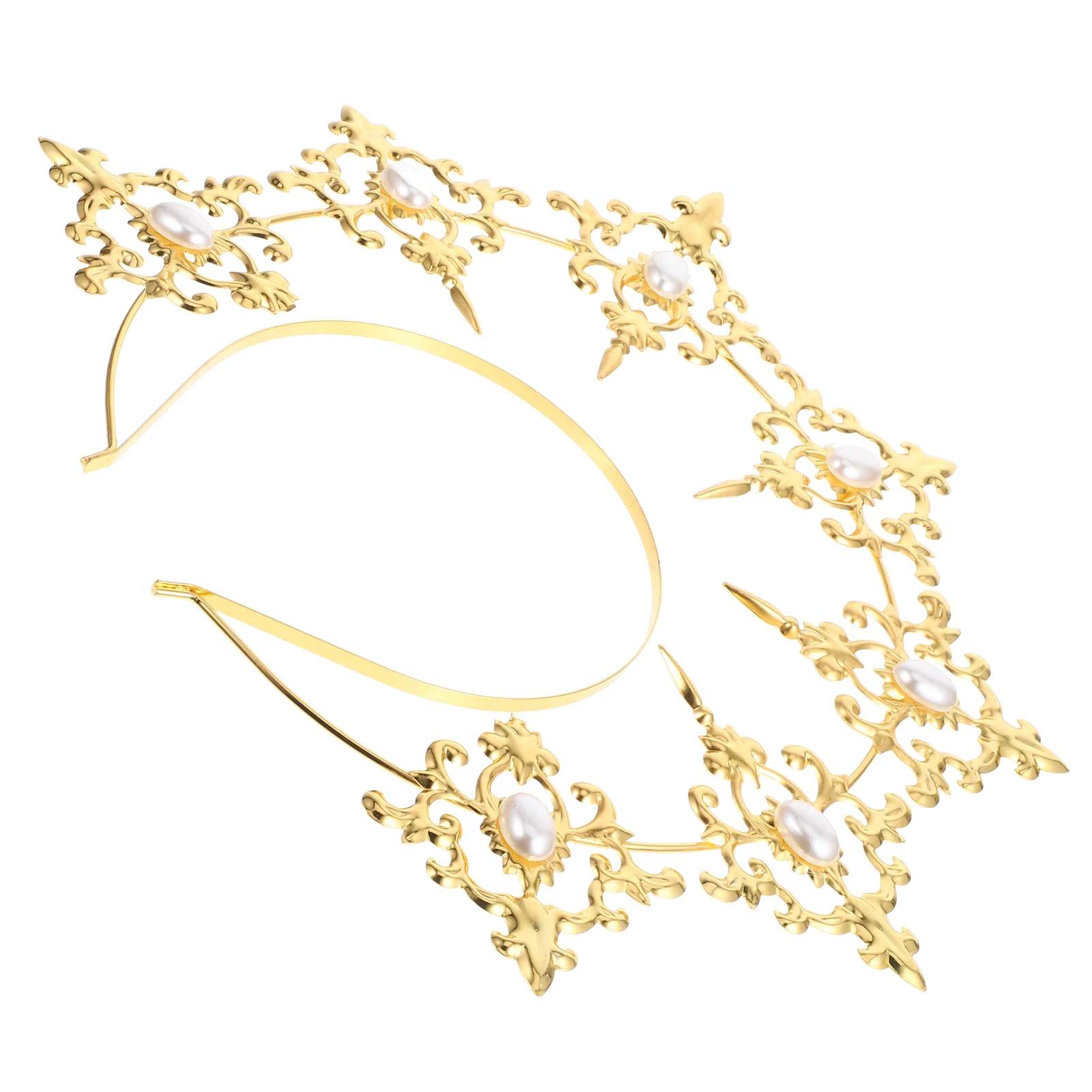 

Our Lady's Headband Iron Golden Accessory Elegant Girl Hair Accessories Photo Prop Headwear Girls Decor