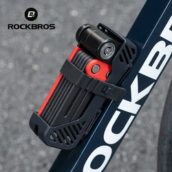 ROCKBROS Bike Foldable Lock Anti-theft Security Chain Cable Padlock 120CM Lengthened Chain Lock MTB Road Portable Cycling Lock