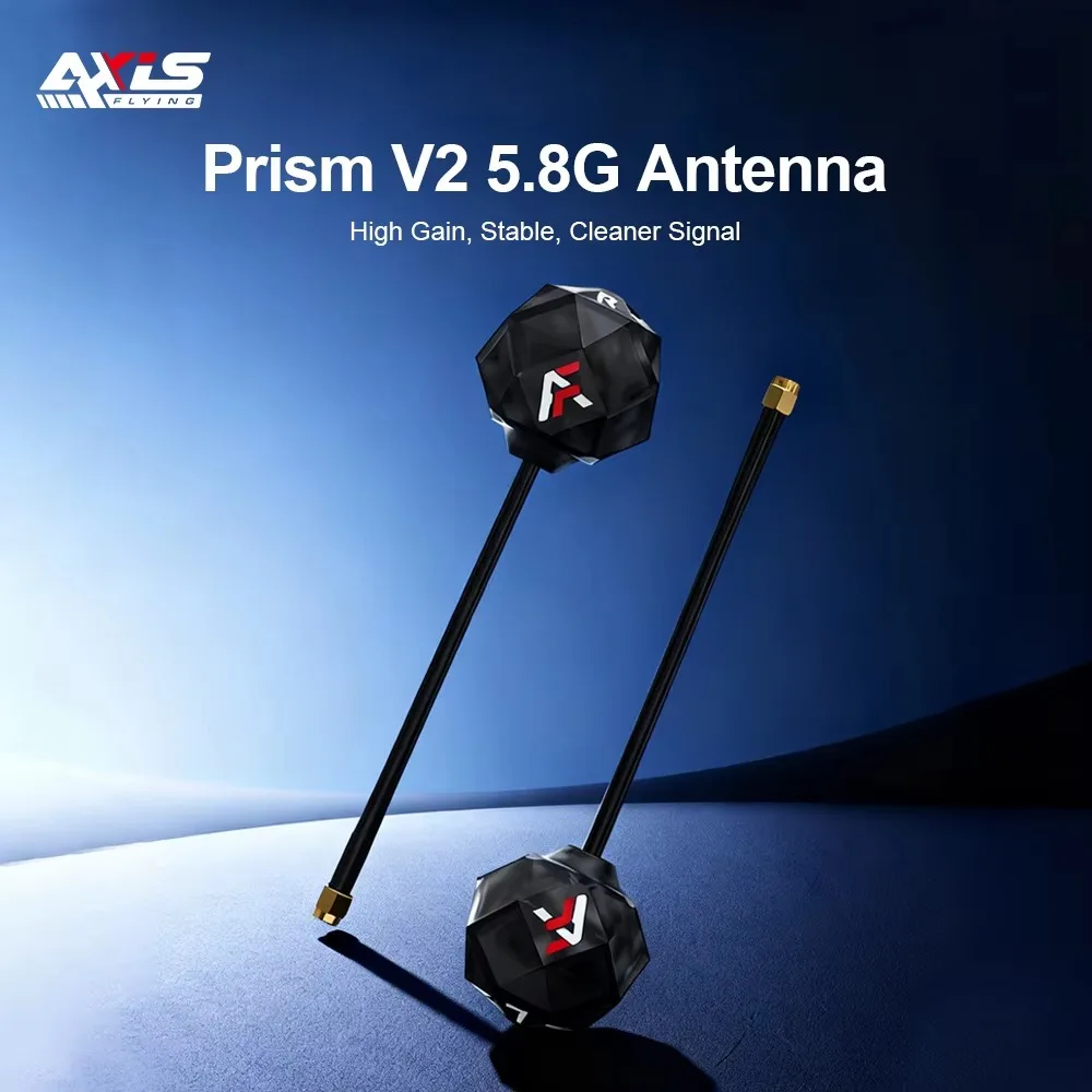 Axisflying Prism V2 High Gain Antenna 5.8G 4DBI Pro 5DBI Max/3.3G 5DBI Max LHCP RHCP SMA Male for FPV Long Range Freestyle Drone