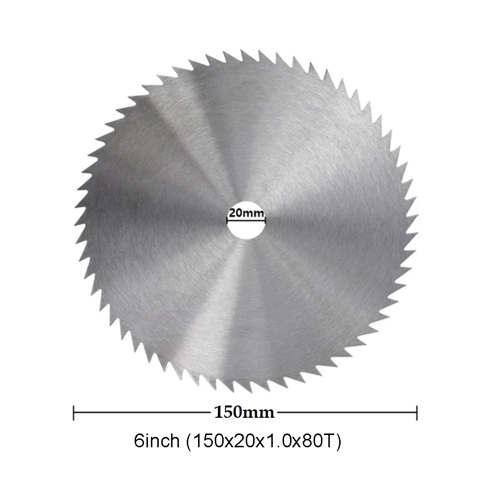 Manganese Steel Circular Saw Blade 150mm 80 Teeth Power Tool For Wood Aluminum Metal Plate Cutting Tool