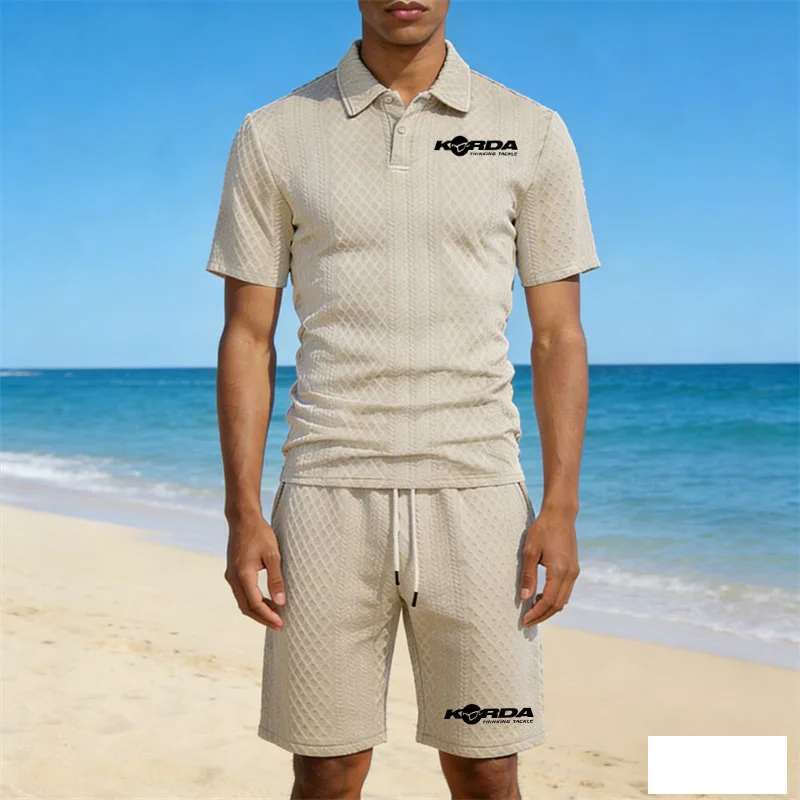 

Light Luxury 2026 Men's Polo Shirt set Korda Inspired Tribute short sleeve T-shirt +short 2-piece set Casual Daily Lapel T-shirt