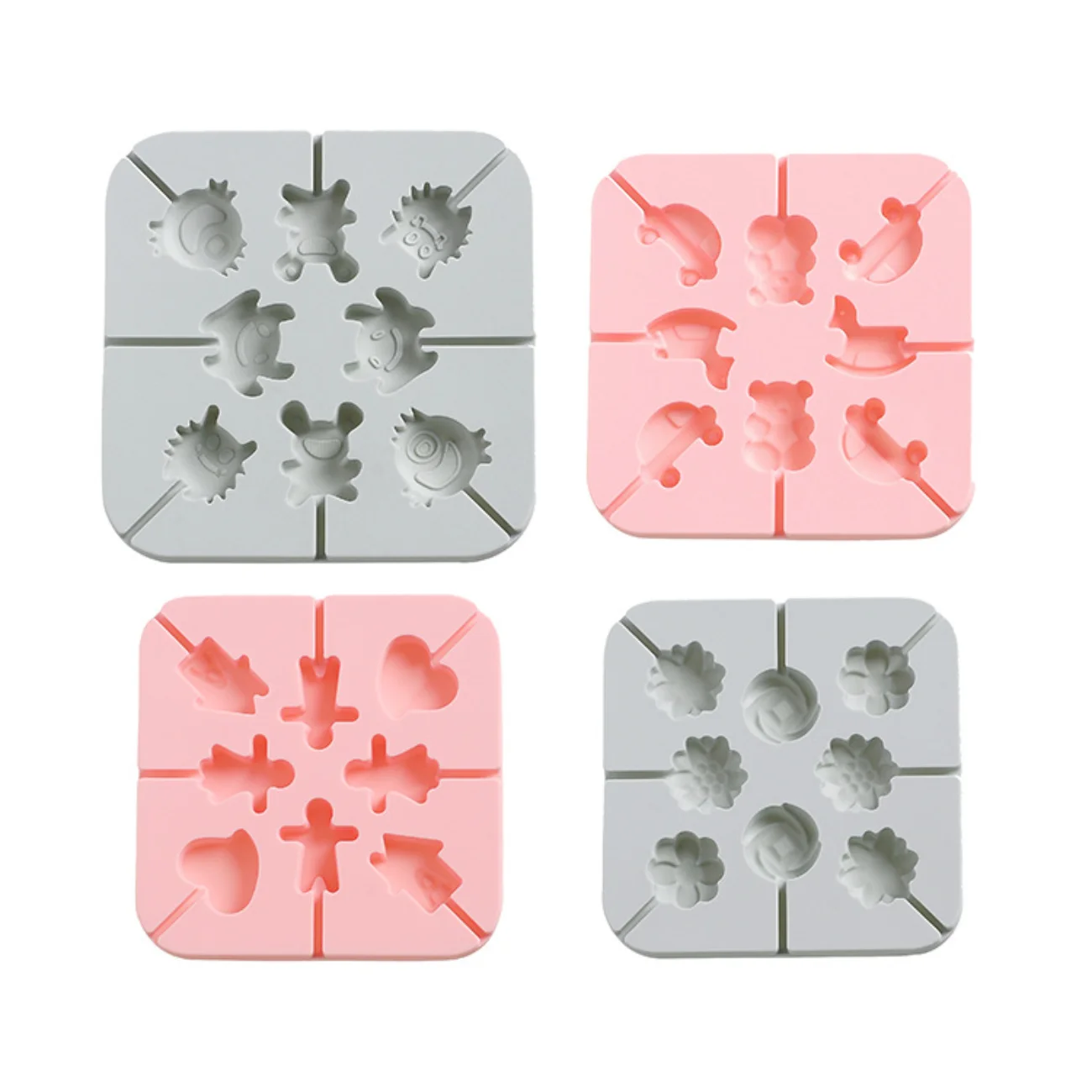 

Silicone Lollipop Mold,Fondant Mold,Soft And Safe Cute Shape Fondant Cake Decorating Polymer Clay Chocolate Candy Baking Mould