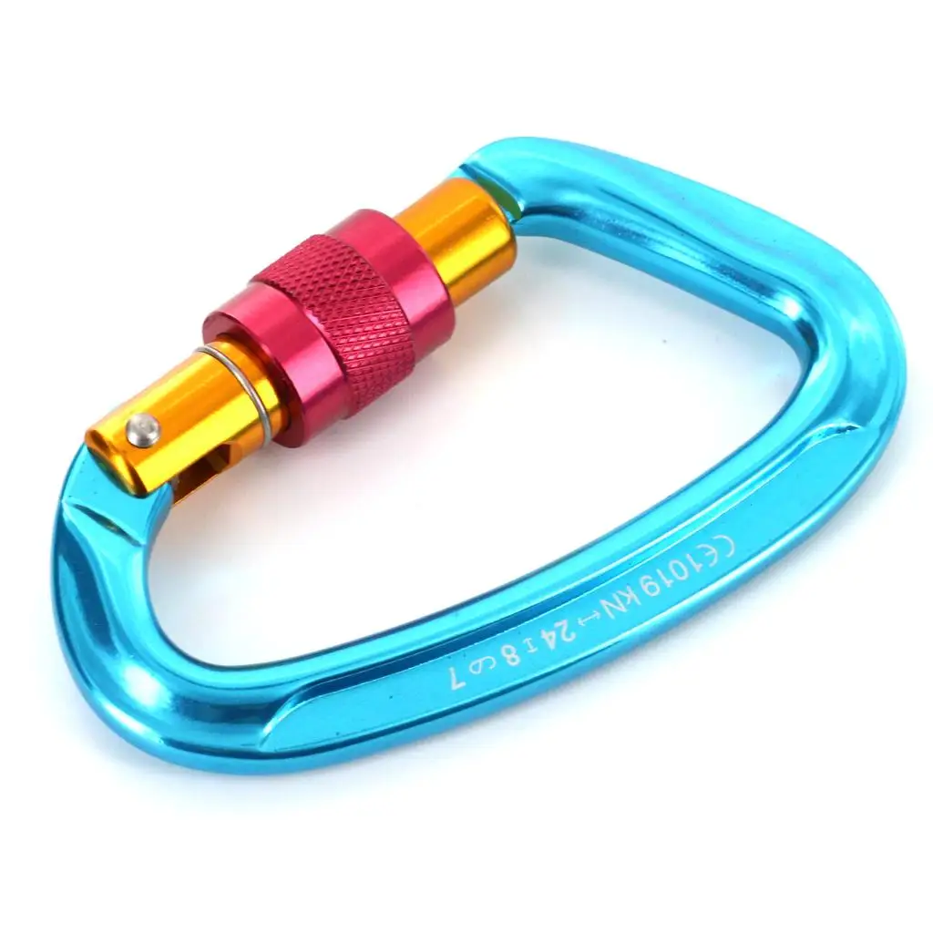 24KN WORKING SCREW LOCKING CARABINER HOOK KARABINER CARBINE CLIMBING