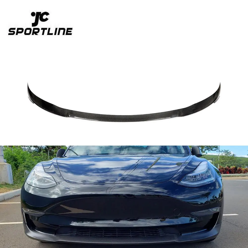 

Carbon Fiber Front Bumper Spoiler For Tesla Model 3 2016-2018