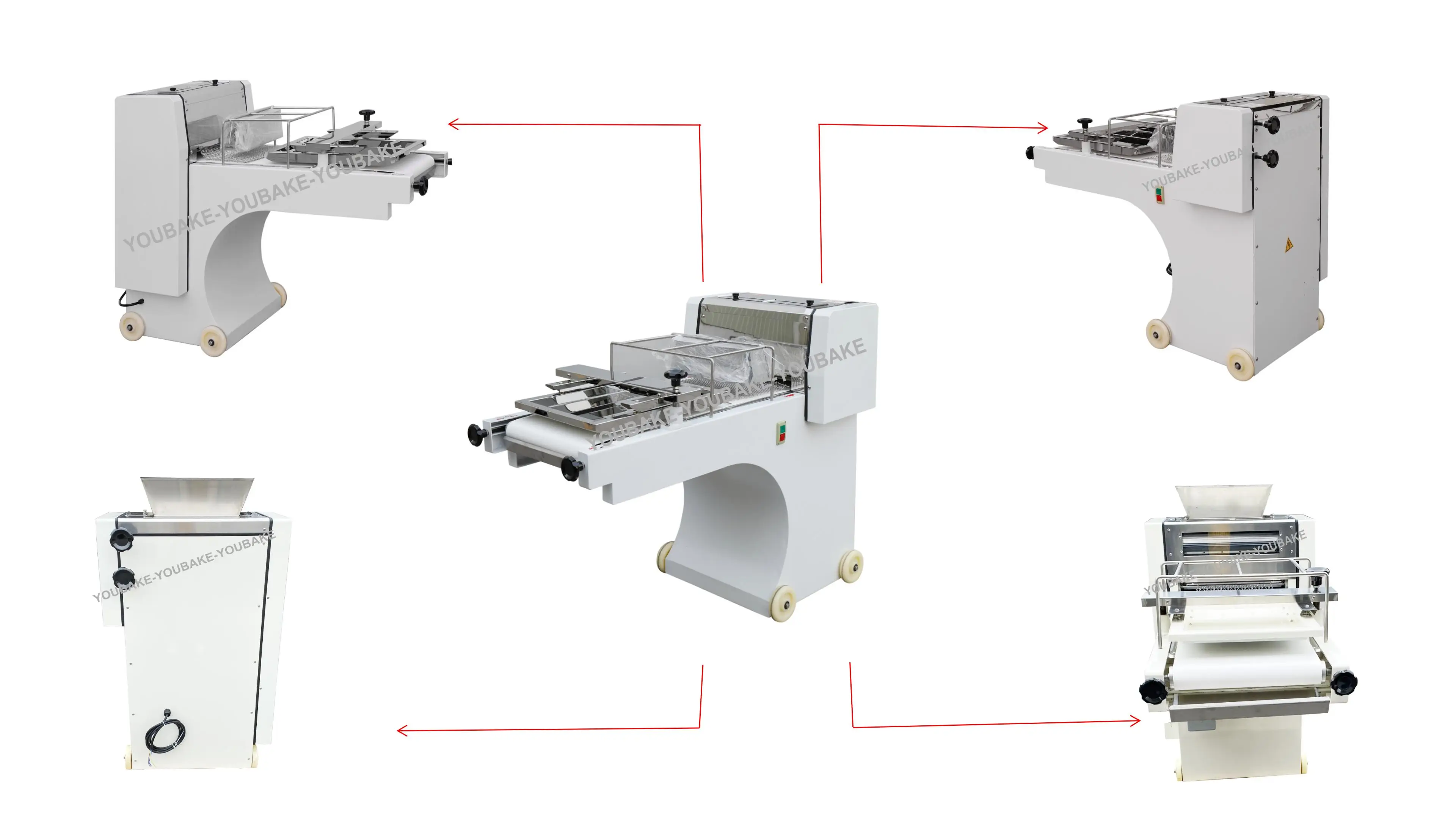 Bakery Used Stainless Steel Automatic Toast Bread Forming Machine Toast Dough Maker Baguette Moulder