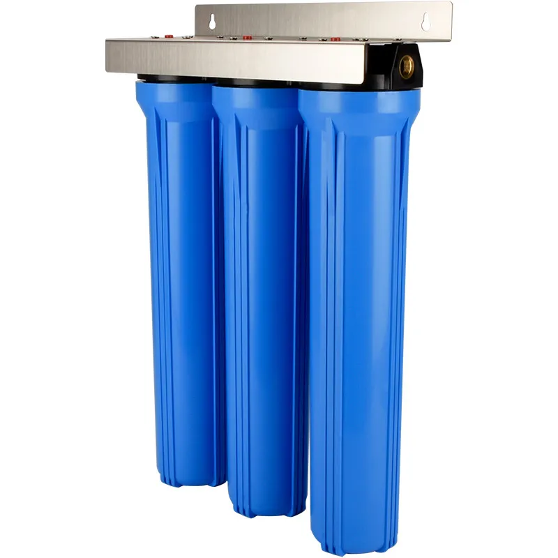 Household Commercial 20Inch Single/Double/Triple Stage PP Cotton Pre Filter Large Flow Sediment Water Purifier For Milk Tea Shop