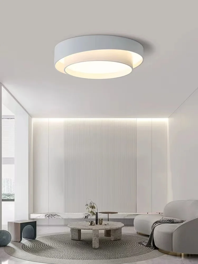 Lámparas de techo LED modernas para dormitorio, candelabros minimalistas de tres colores, luces blancas y negras para el hogar