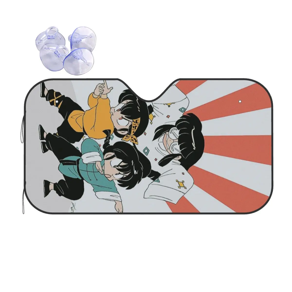 

Ranma 1/2 Saotome Pig Girls P Chan Sunshade Windscreen Car Front Windshield Window Sun Visor Accessories Covers