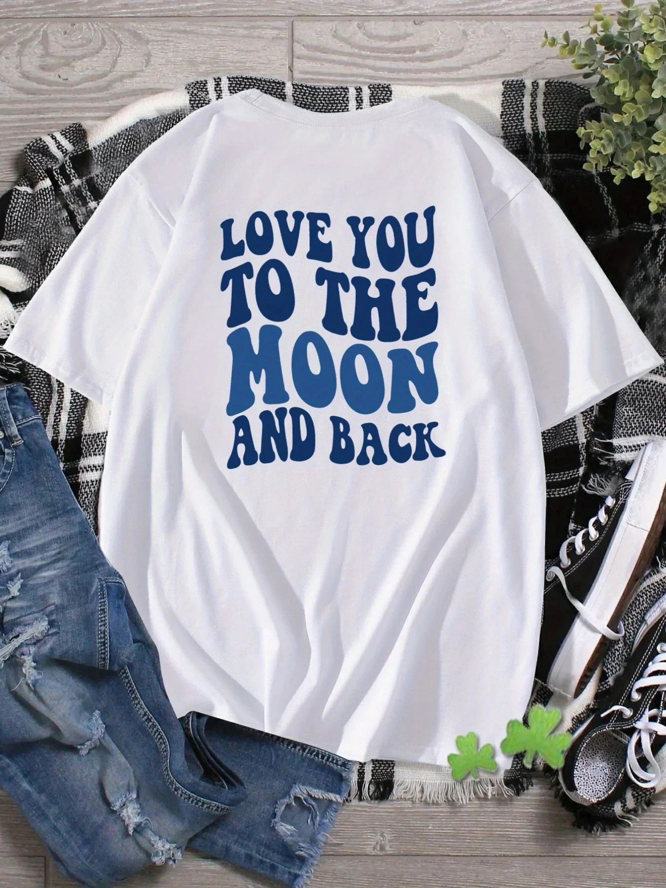 

Летняя уличная одежда, топы, Женская Удобная футболка с принтом «Love You To The Moon and Back» и графическим принтом