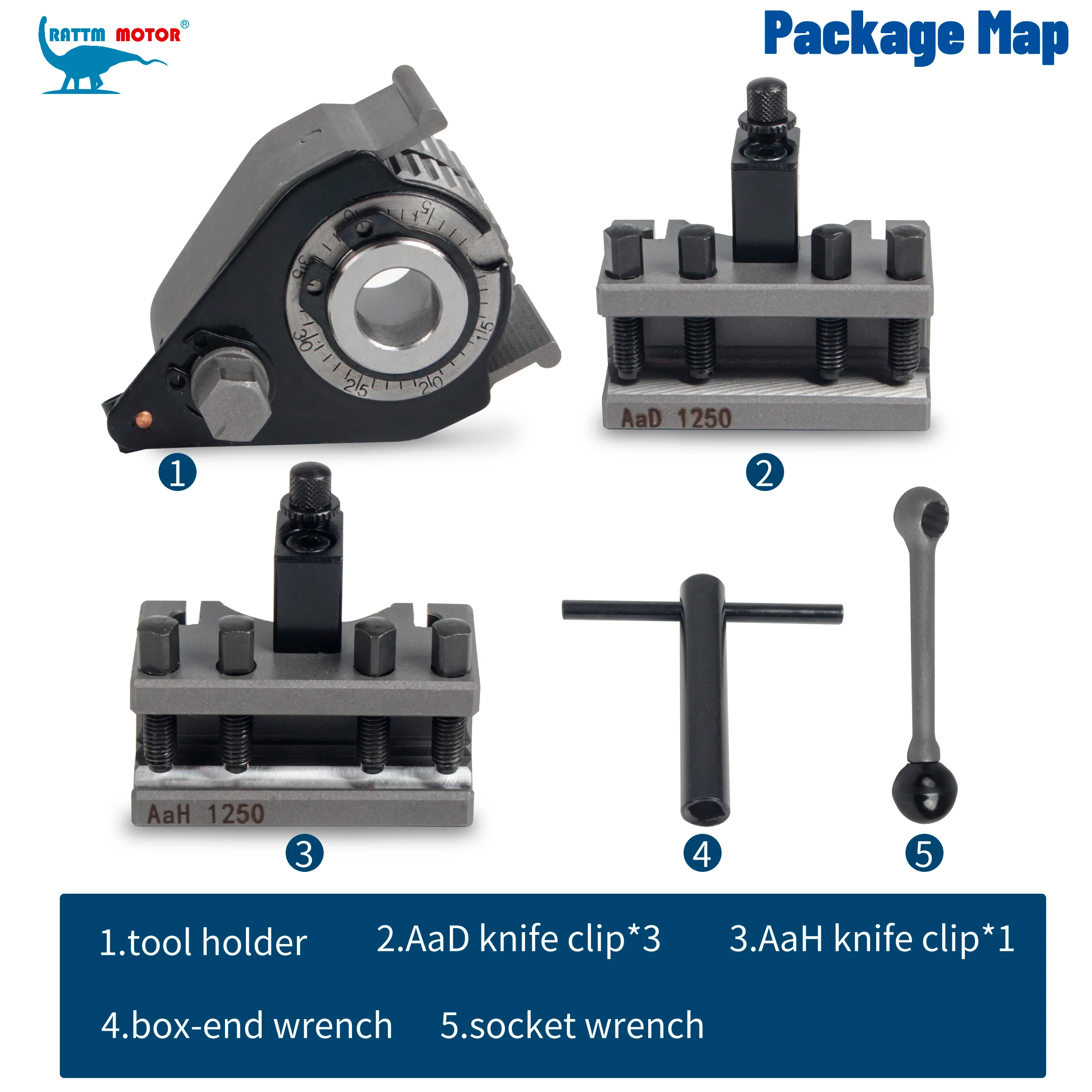European Quick Change AaH 1250 Lathe Tool Holder Rest Width 50mm Accessories Part For CD-210V MX-210V WM-210V
