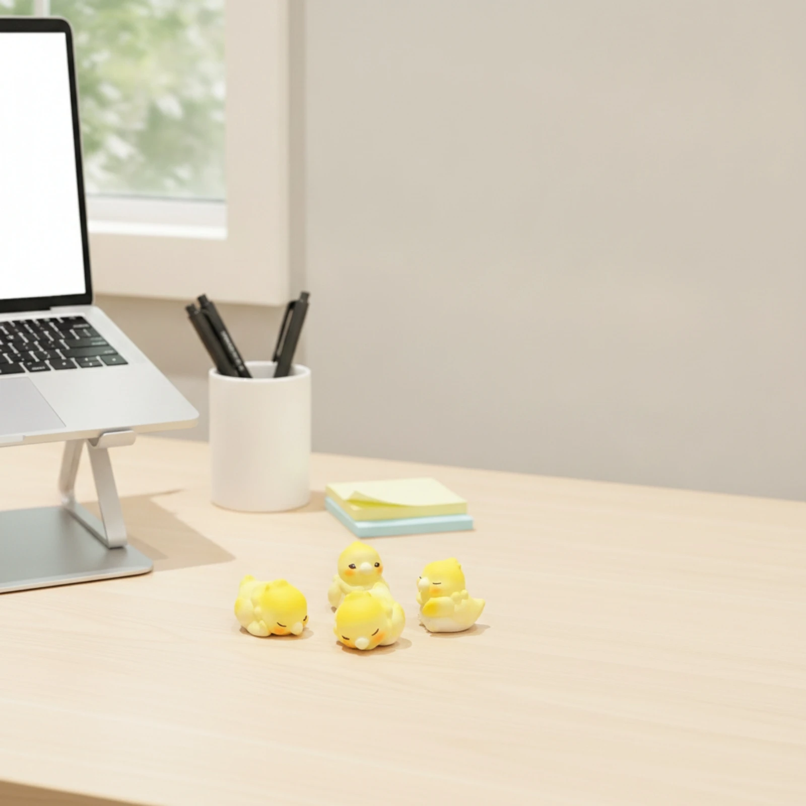6 Pieces Mini Duck Figurine Cute Monitor Perching Figures Screen Edge Ornaments Miniature Desk Duck Ornament Kawaii