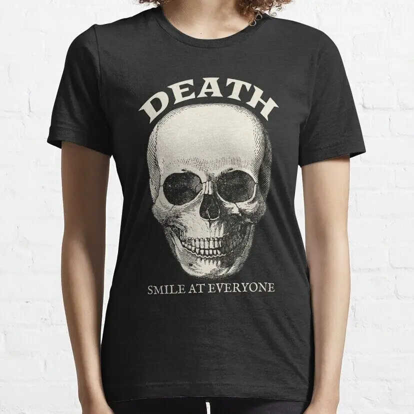 Death Smile To Everyone Essential    Unisex summer T-shirt Cotton fashion couple clothes