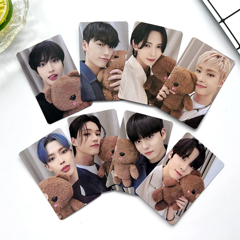 8Pcs/Set KPOP ATEEZ THE WORLD EP.FIN: WILL Album Photocards Seonghwa Mingi Jongho San Selfie Fashion Lomo Card Fans Collectibles