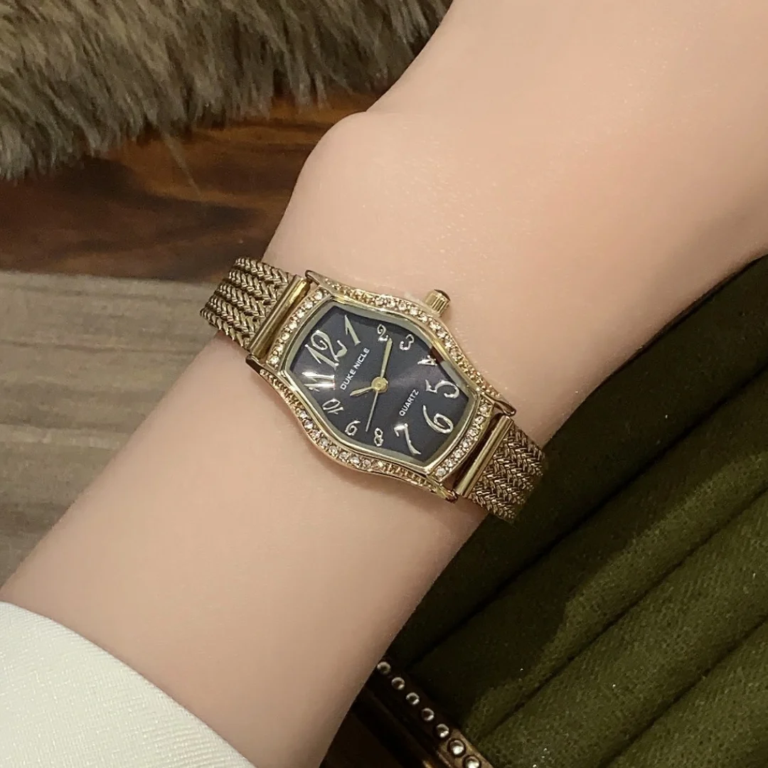 Sunlifex العلامة التجارية الذهب المرأة ساعة كوارتز قابل للتعديل الفولاذ المقاوم للصدأ السيدات ساعات المعصم موضة ساعة حائط هدية Relojes Para Mujer