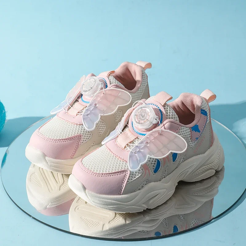 Girls Chunky Basketball Shoes Cute Fashion Children's Sports Shoes Soft Bottom Causal Kids Sneakers Non-slip Versatile 2025 New