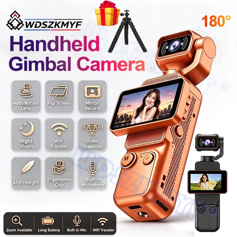1080p Handheld Action Cam Rotating lens Wifi Digital Camera Sport Cameras Mini Body Camcorder Photo For Vlog Christmas gifts