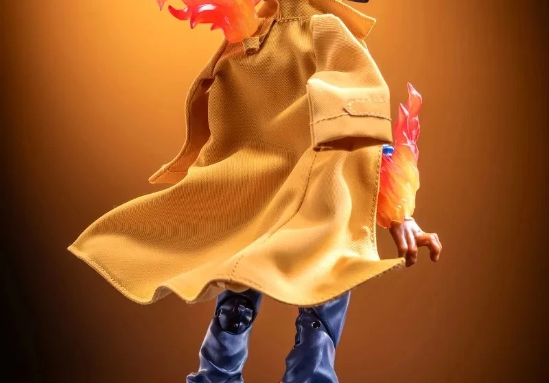 معطف طويل أصفر للرجال بمقياس 1/12 سترة واقية مع سلك حديد تصميم قابل للتنسيق نموذج ملابس لجسم شخصيات الحركة Shf مقاس 6 بوصات