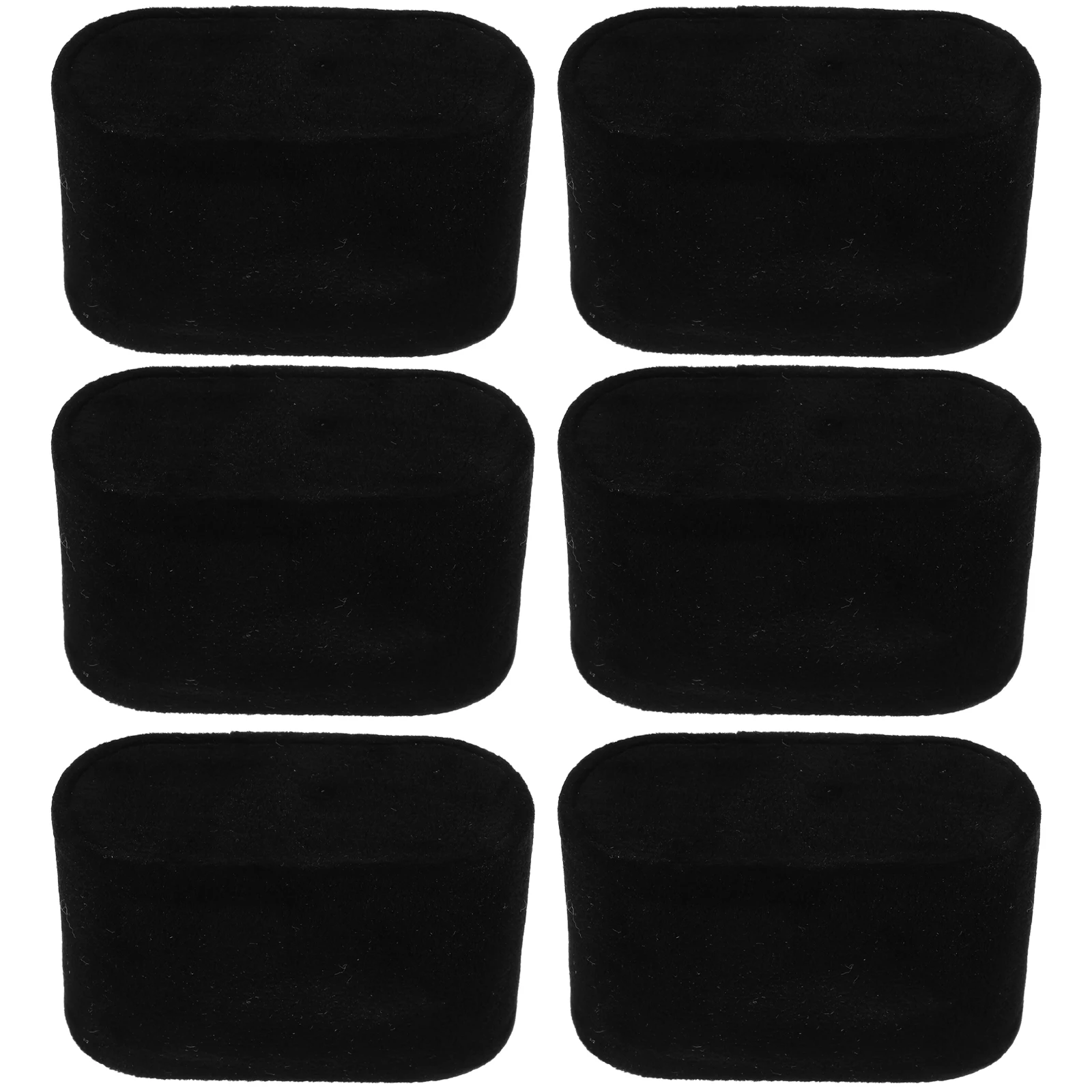 

6 Pcs Watch Pillow Black Display Cushion for Bracelet Bangle Jewelry Accessories Stable Holder Soft Velvet Material