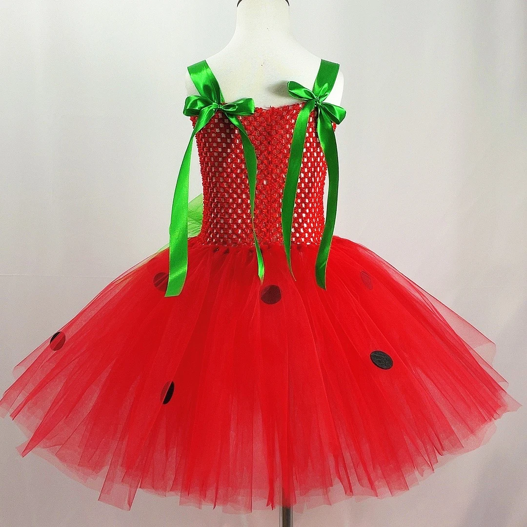 Neonate Tutu Dress Strawberry Princess Dresses for Kids Girl Birthday Costume anguria Halloween Christmas Costumes Toddler