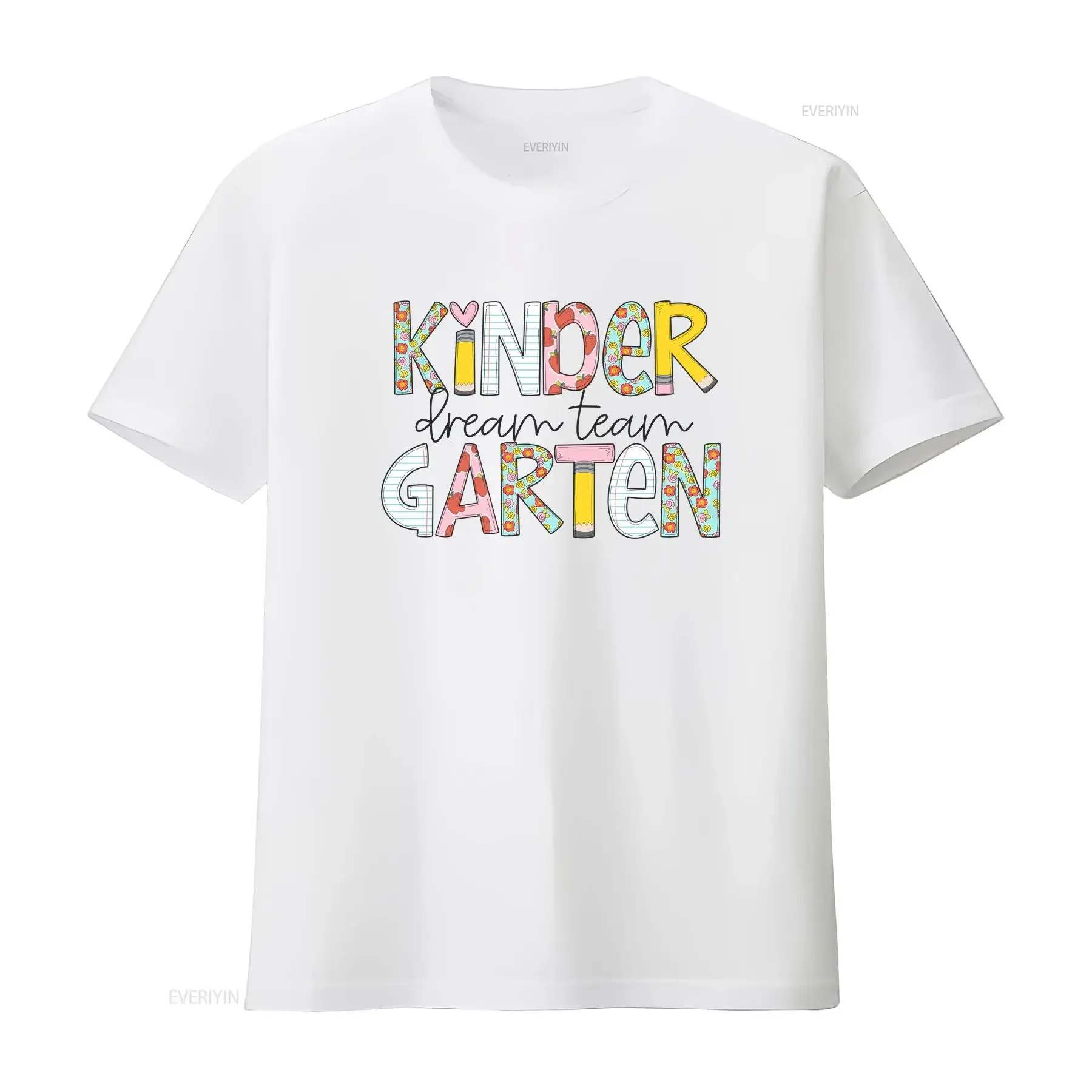 Retro Kindergarten Grade Teacher T Shirt Kinder First Day of School Matching Dream Team Squad vintage Washed Slightly