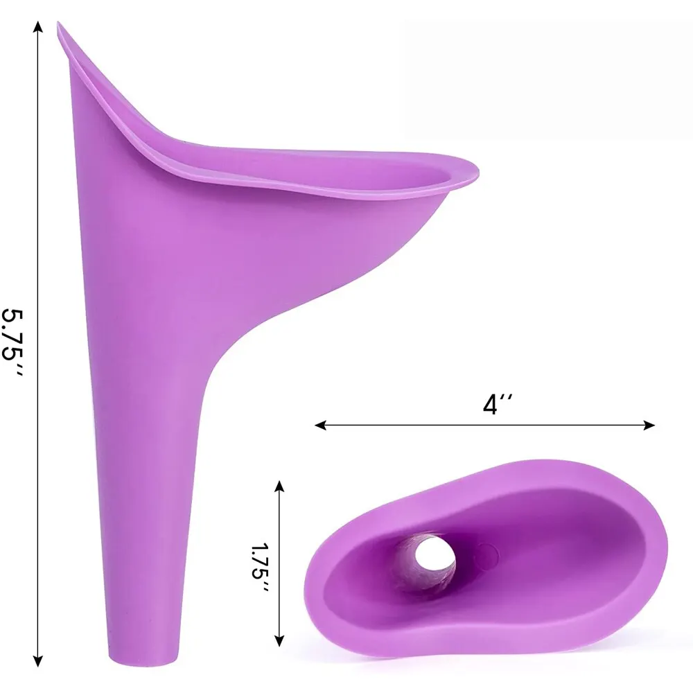 Women Urinal Outdoor Travel Camping Urinal Funnel Portable Female Urinal Soft Silicone Urination Device with Box