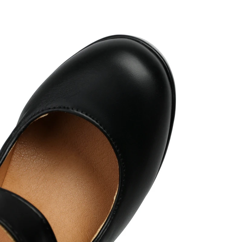 2024 nuove donne scarpe tacco alto piattaforma tacco alto quadrato signore pompe in pelle PU punta tonda fibbia partito scarpe da donna taglia