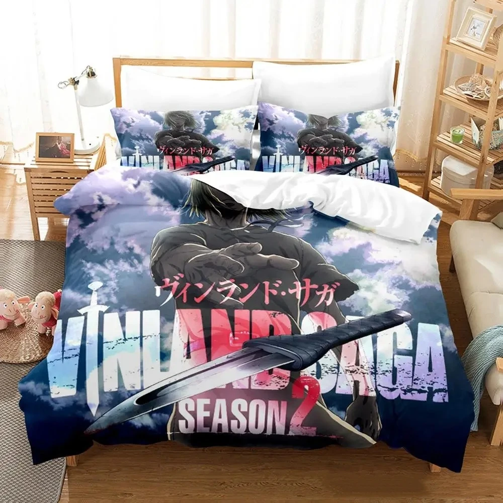 Vinland Saga Bedding Set Single Twin Full Queen King Size Bed Set Adult Kid Bedroom Duvetcover Sets Anime parure de lit Bed