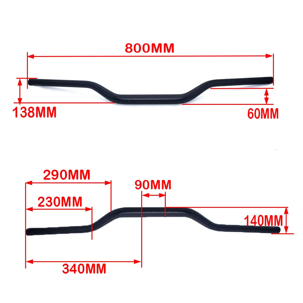 Black Renthal 1 1/8" Bar 28mm Handlebars Handle Bar For Motorcycle Motocross Pit Dirt Bike ATV CRF YZF KLX RMZ EXC