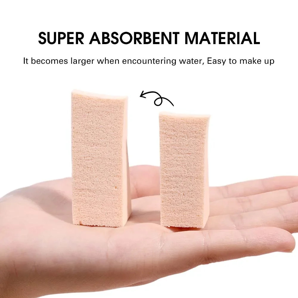 100 個の三角形のソフトメイクアップスポンジパフソフトスムーズフェイシャルファンデーションパウダーパフドライとウェットデュアル目的コンシーラークリームツール