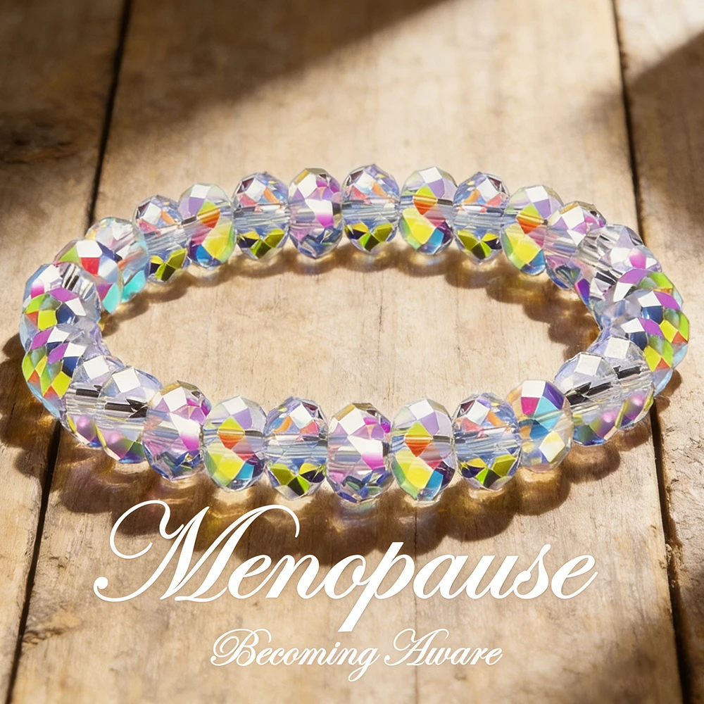 1 pulsera para la menopausia, pulsera de cristal, un regalo significativo para mujeres en la menopausia, que promueve el despertar de la conciencia y el cuidado personal