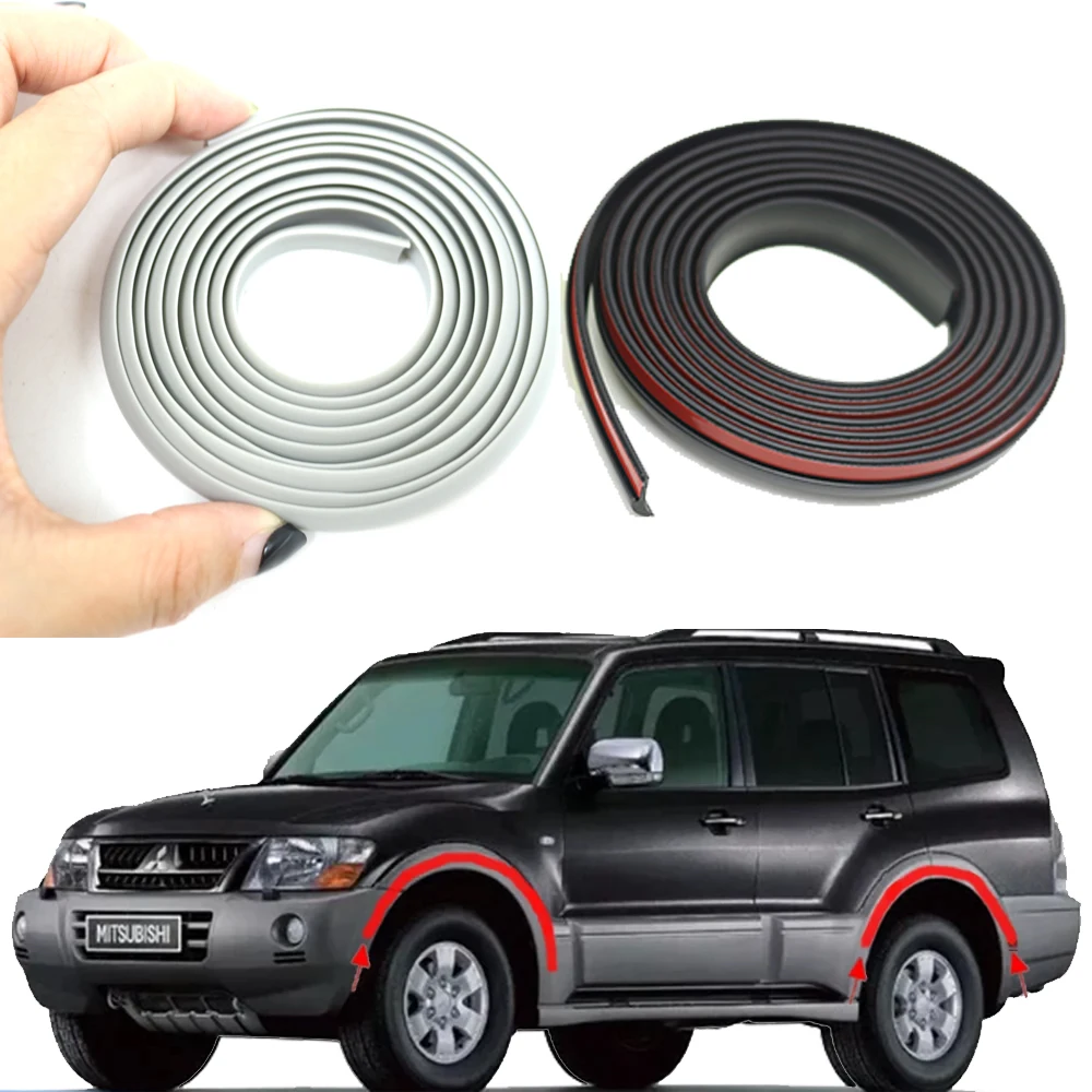 Wheel Arch Fender Rubber Seal Strip For Mitsubishi Nativa Pajero Sport 08-15 L200 Triton 06-15 Challenger 09-15 Montero 00-22