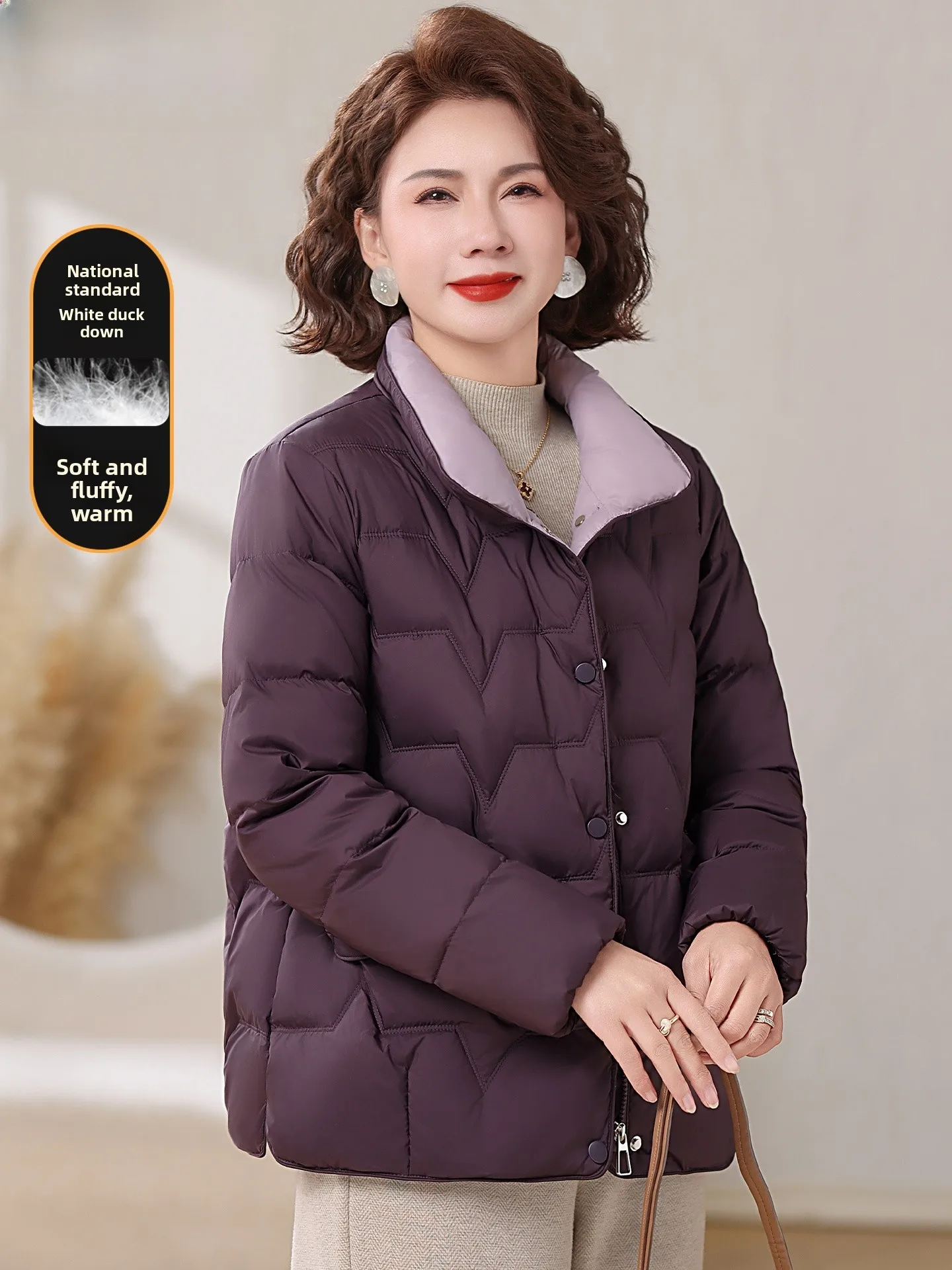 

Faionable Warm down Jaet for ort Mommy Women Mid-Aged And ly Autumn Winter Cotton Coat Sli Cotton Clothes for ...