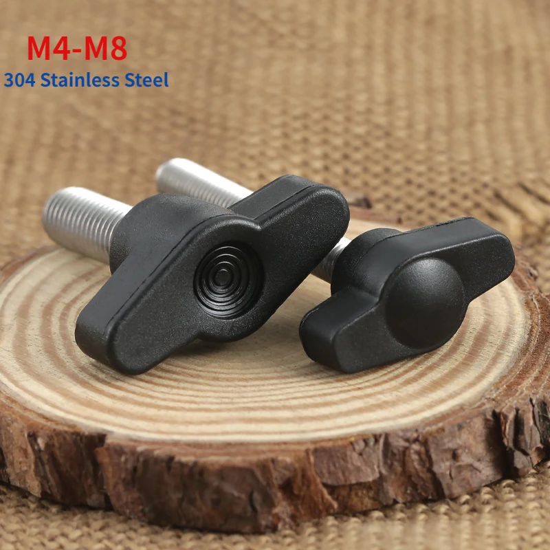M4~m8 304 Stainless Steel Hand Tighten Handle Bolts Z-handle Bakelite Hand Knob Mechanically Adjustable Thumb T-handle