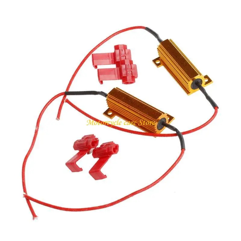 U75F 2Pcs 50W 6Ohm 12V Fog Light Canbus LED Load Resistors Warning Canceller