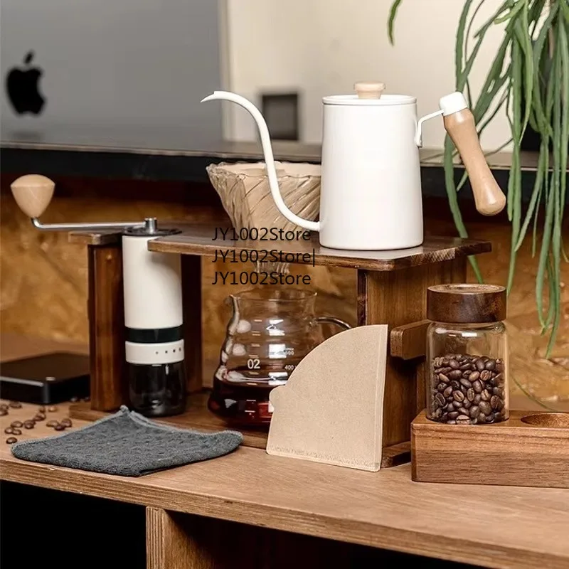 Sustainable Aluminum Alloy Grinder Extractor Worktop Dripper Stand Coffee Tea Maker Set Portable Food Grade Gift
