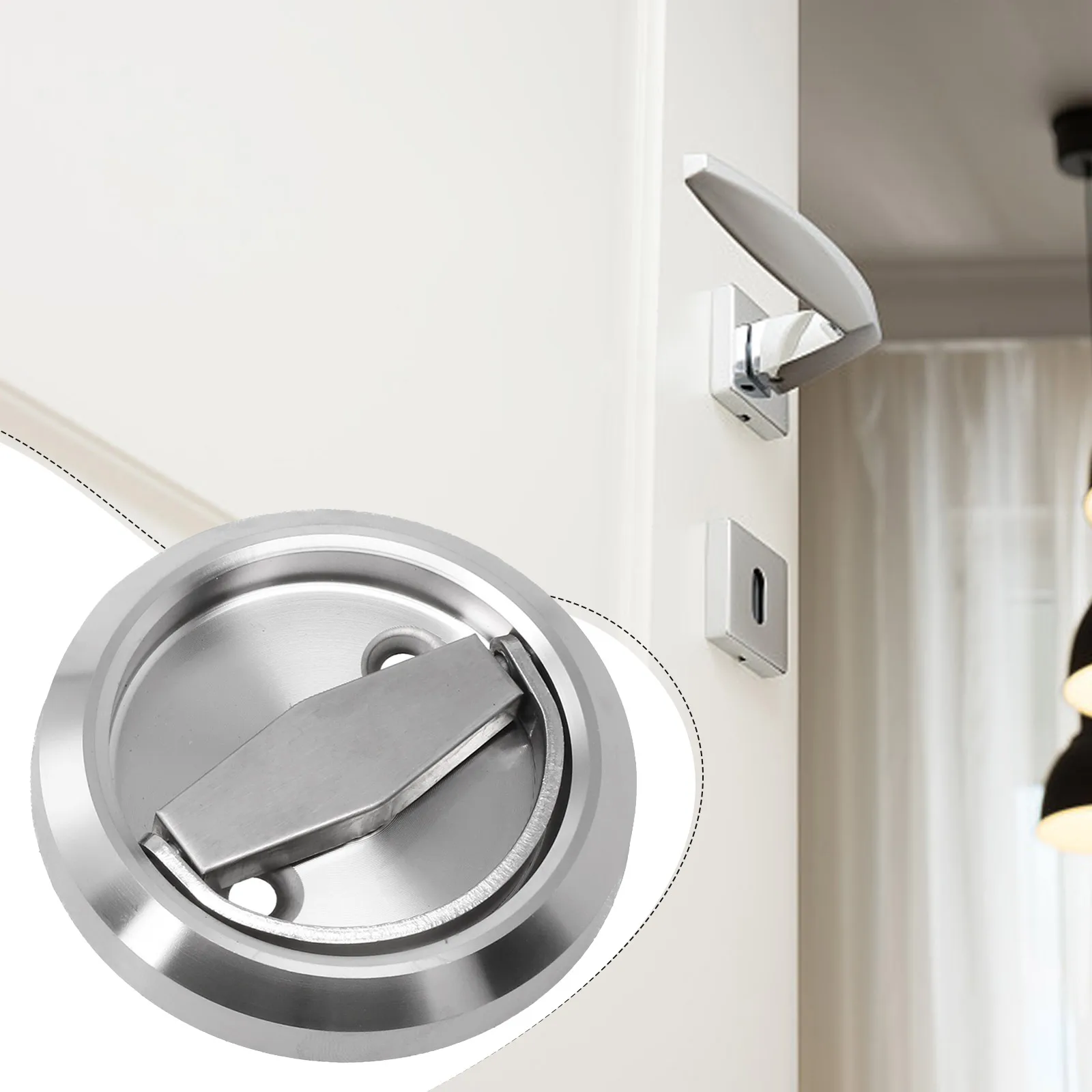 Easy Installing Door Handles Handle 360 Degree Rotation 304 Stainless Steel Fire Proof Invisible Cabinet Pulls