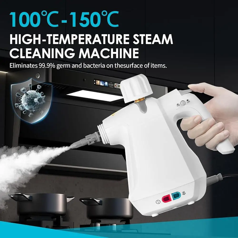 منظف بخار محمول متعدد الأغراض، باخرة قوية محمولة، ملحقات تسخين سريعة، أرضيات تنظيف البخار، أثاث النوافذ