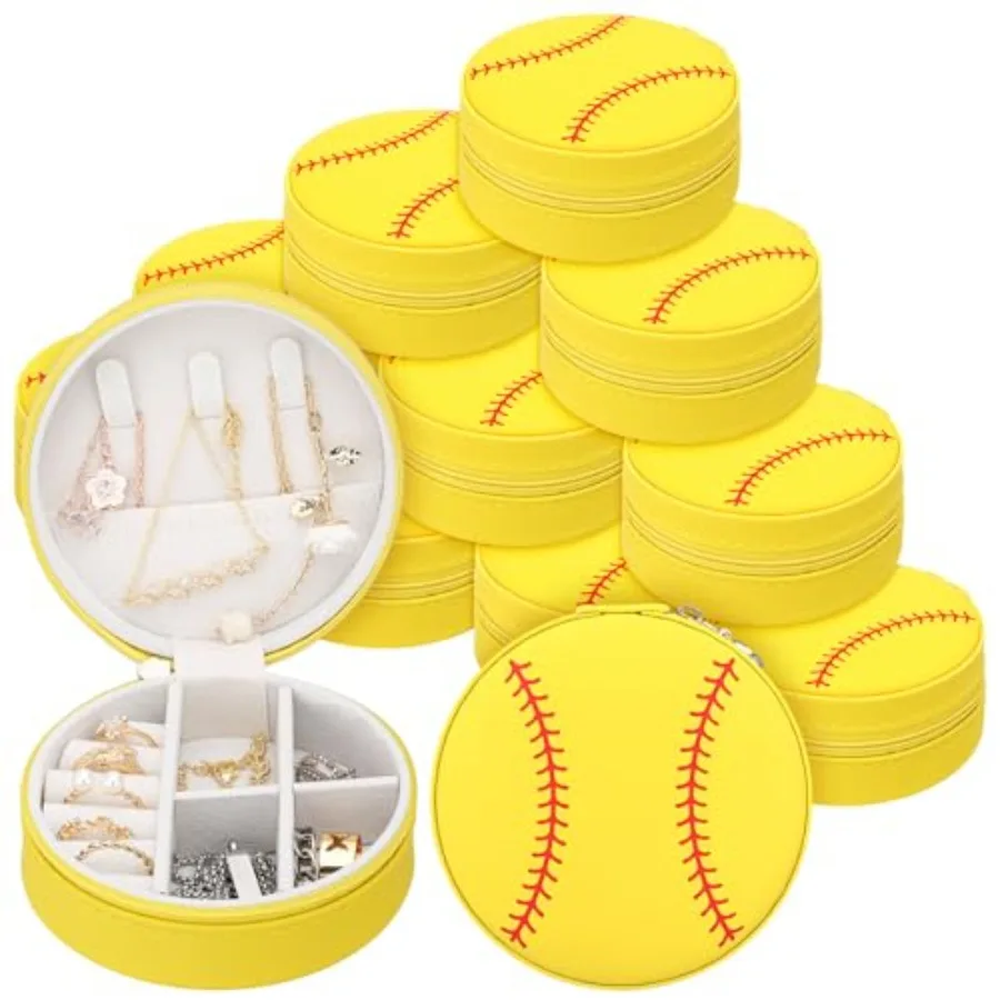 

12 Pcs Sport Team Gift Bulk Jewelry Box Travel Softball Jewelry Case Softball Volleyball Team Gift Bulk Softball