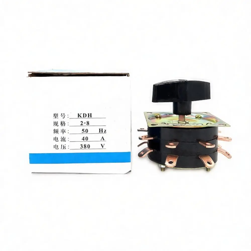 Heavy Duty KDH 40A Rotary Switch 380V Industrial Power Transfer Controller Copper Internal Wire Terminal Welding Equipment Parts