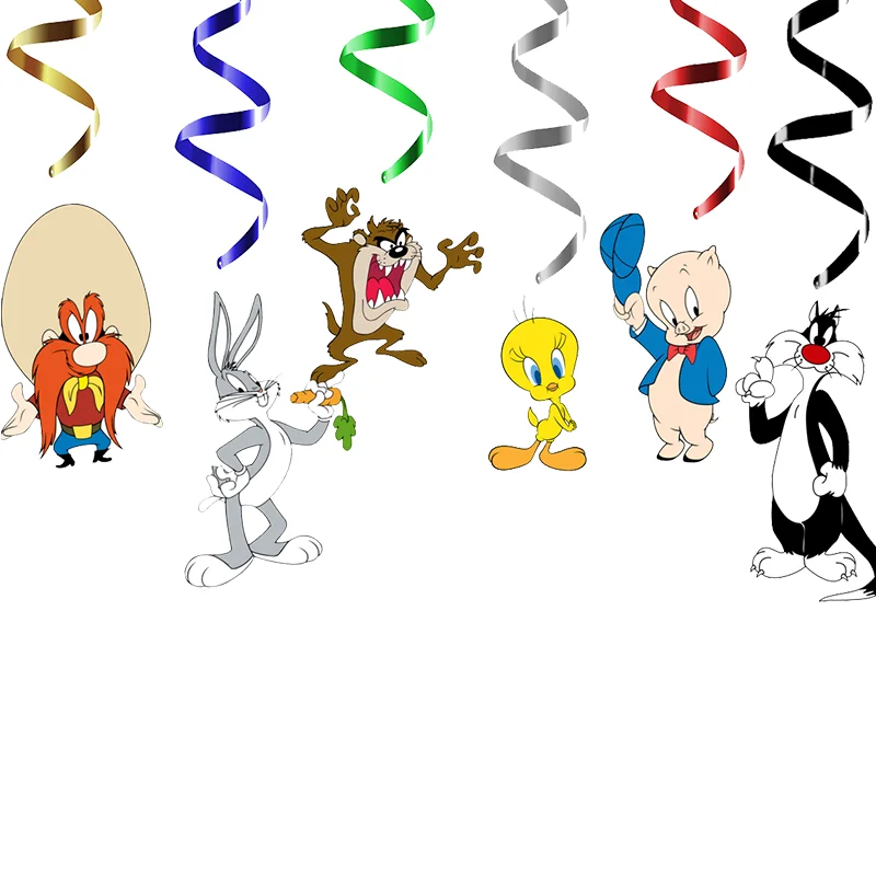 beast kingdom Looney Tunes Spiral PVC cartoon animation  birthday party Disposable graduacion baby shower decorations supplies