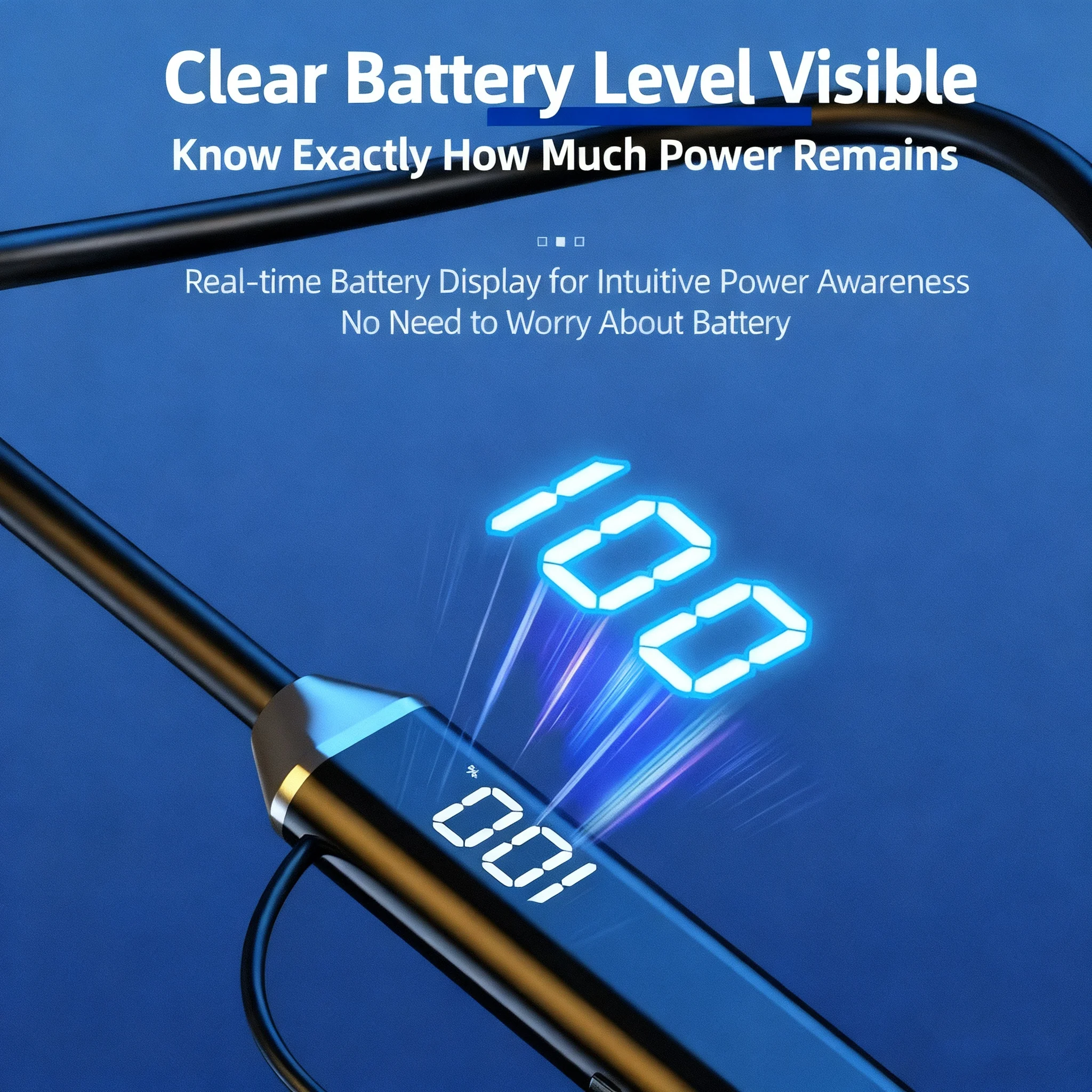 Novo esporte neckband fone de ouvido sem fio audífonos bluetooth inalámbrico jogos display led fones de ouvido para xiaomi huawei