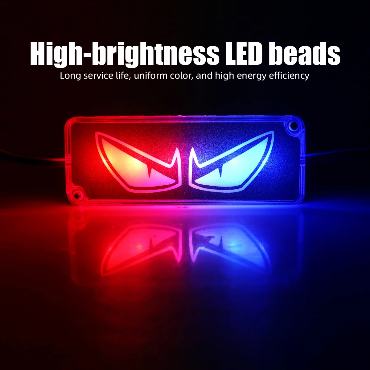 

2pcs 12-24V Motorcycle LED Taillight License Plate Light Red Blue Flash Strobe Warning Light for Car Motorcycle RGB