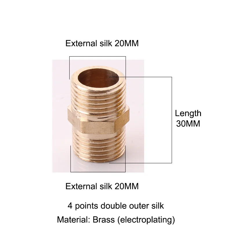 Conector de rosca macho de cobre, adaptador acoplador de manguera, tubo de extensión de manguera de ducha, extensor de manguera Universal, accesorios de baño