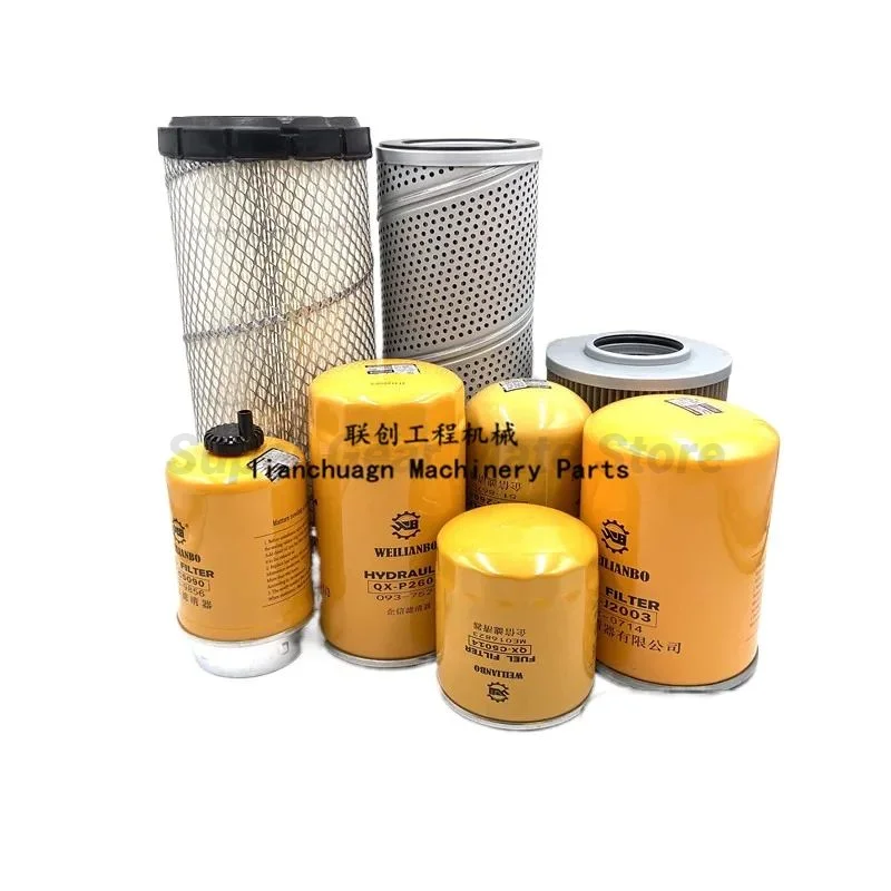 For Caterpillar Cat E307B/C/D Oil Diesel filter element Air filter Hydraulic Oil Inlet and return pilot filter Excavator Parts